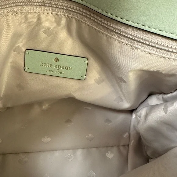 KATE SPADE NATALIA MEDIUM FLAP CROSSBODY SHOULDER CRYSTAL BLUE LEATHER BAG - Picture 8 of 16